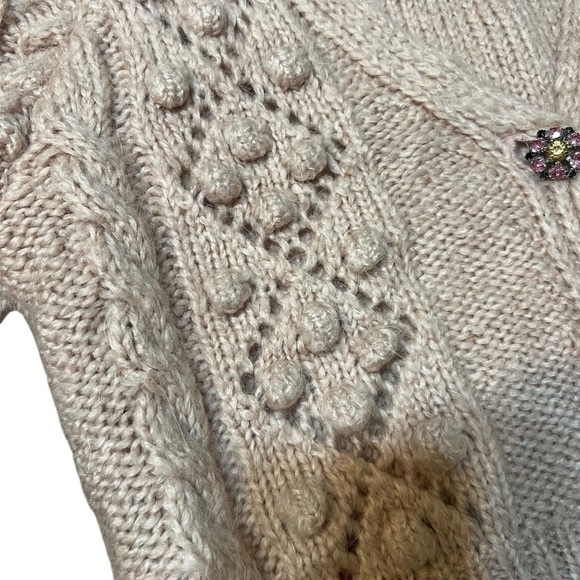 Zara cardigan chunky Pink Cardigan wool alpaca blend small - Picture 11 of 15